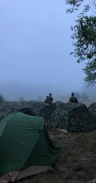 Military camp tent