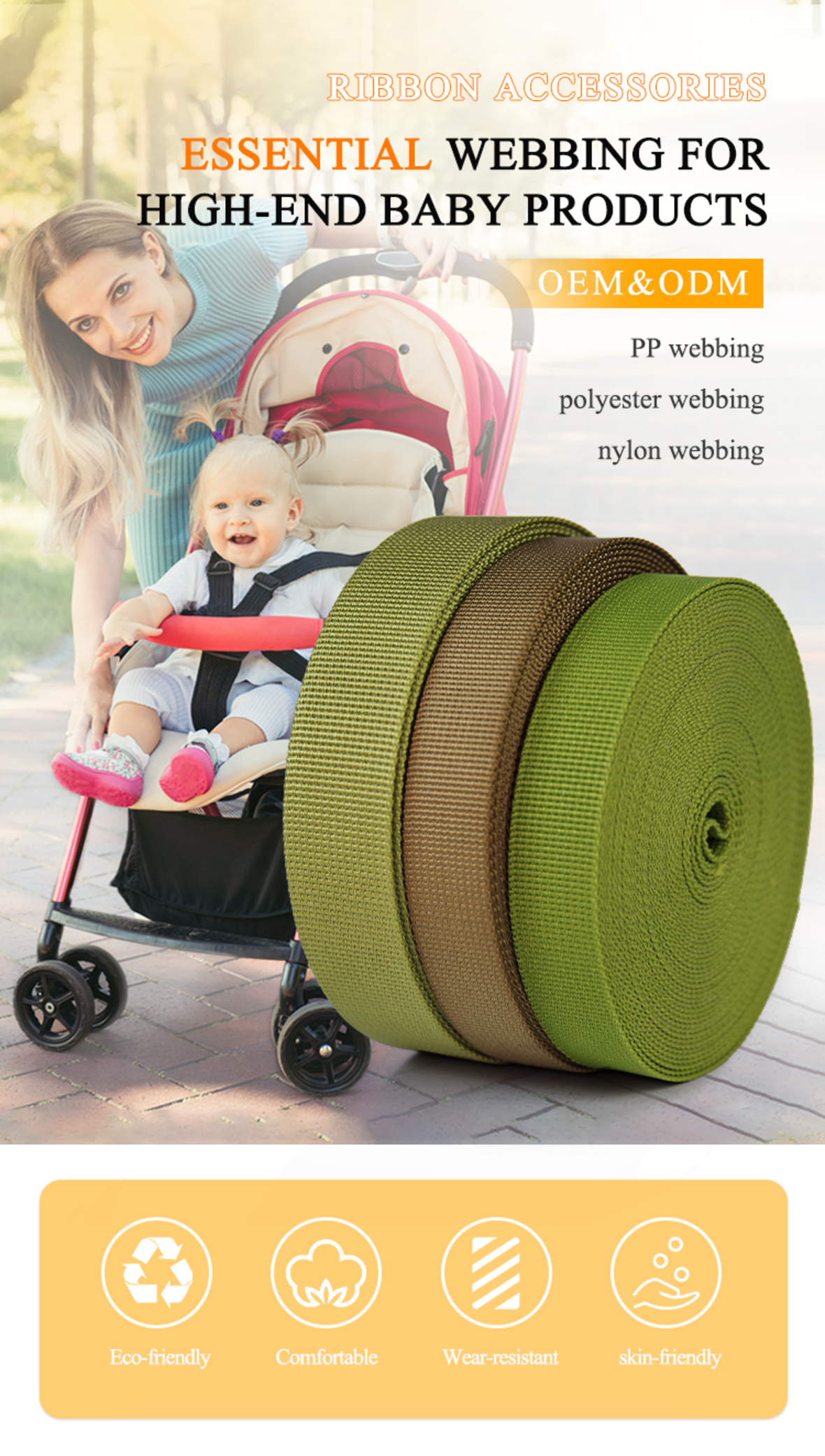 High-grade Nylon Baby Webbing