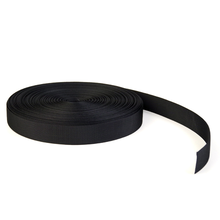 Black Nylon 66 Fine-textured Webbing