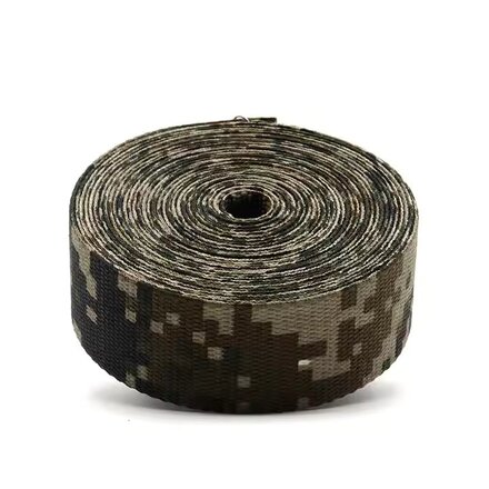 Printed Polyester Plaid Camouflage Webbing