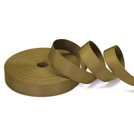 Wolf Brown Nylon 66 Solid Color Webbing