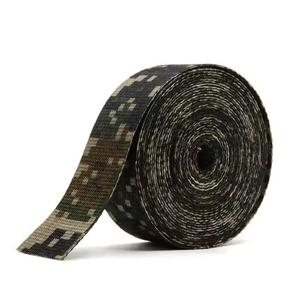 Printed Polyester Plaid Camouflage Webbing