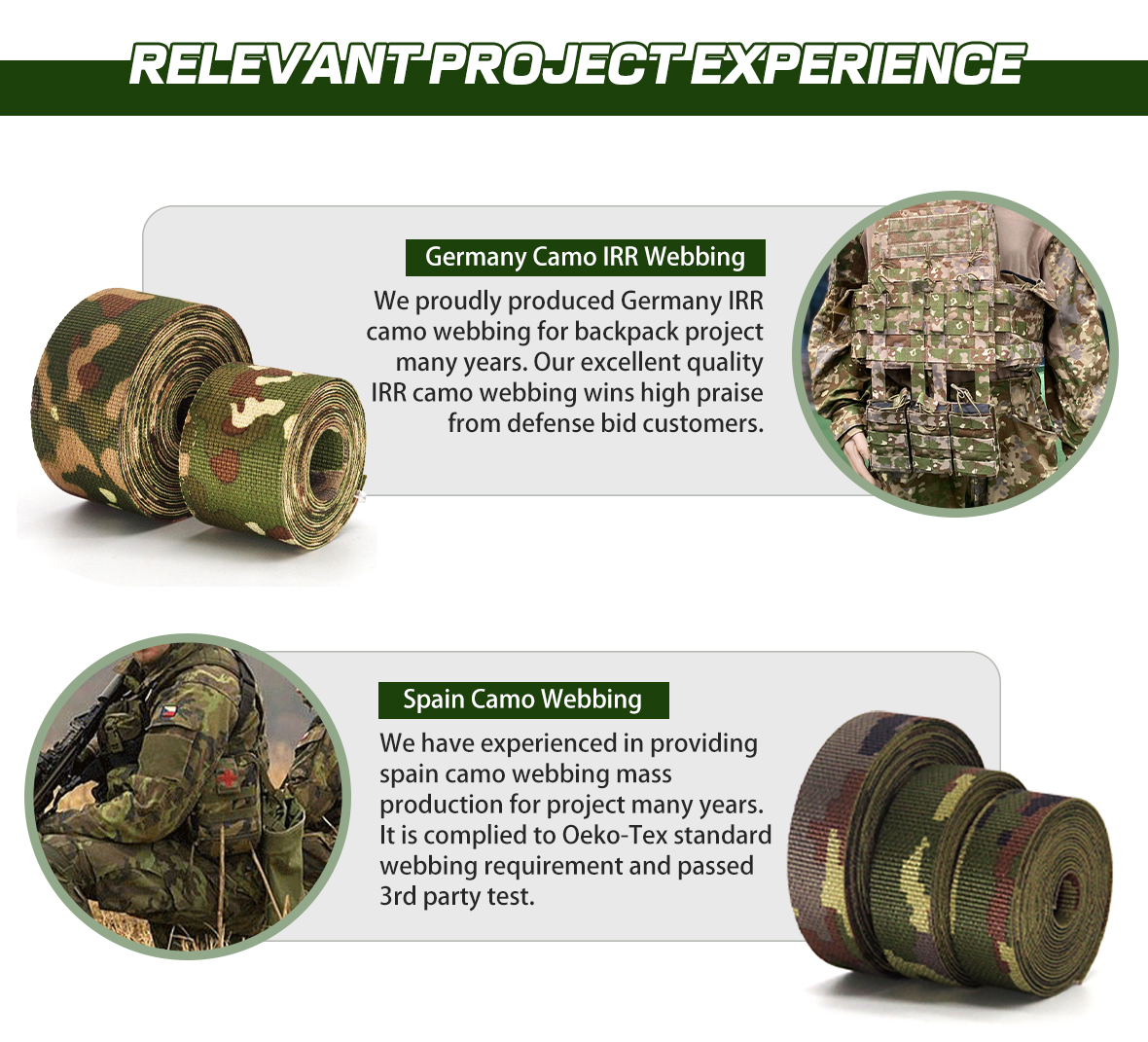 Custom MIL-PRF-17337G Nylon Webbing